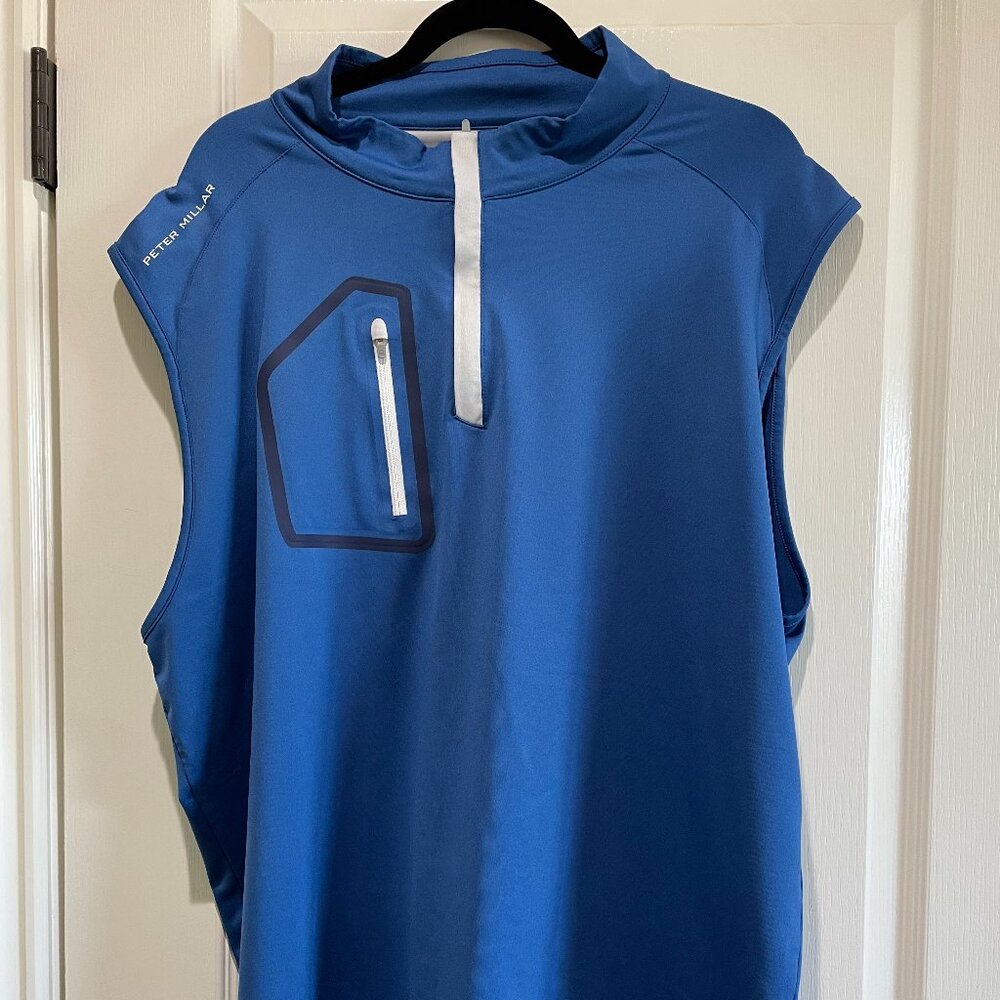 Peter Millar Forge Performance Quarter Zip Vest Size XXL